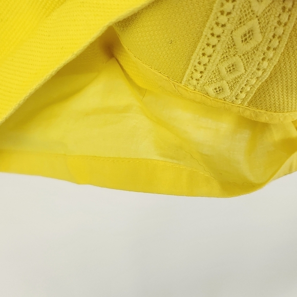 J. Crew Yellow Cotton Pique Fit & Flare Sleeveless Dress Size 2 - Picture 8 of 13